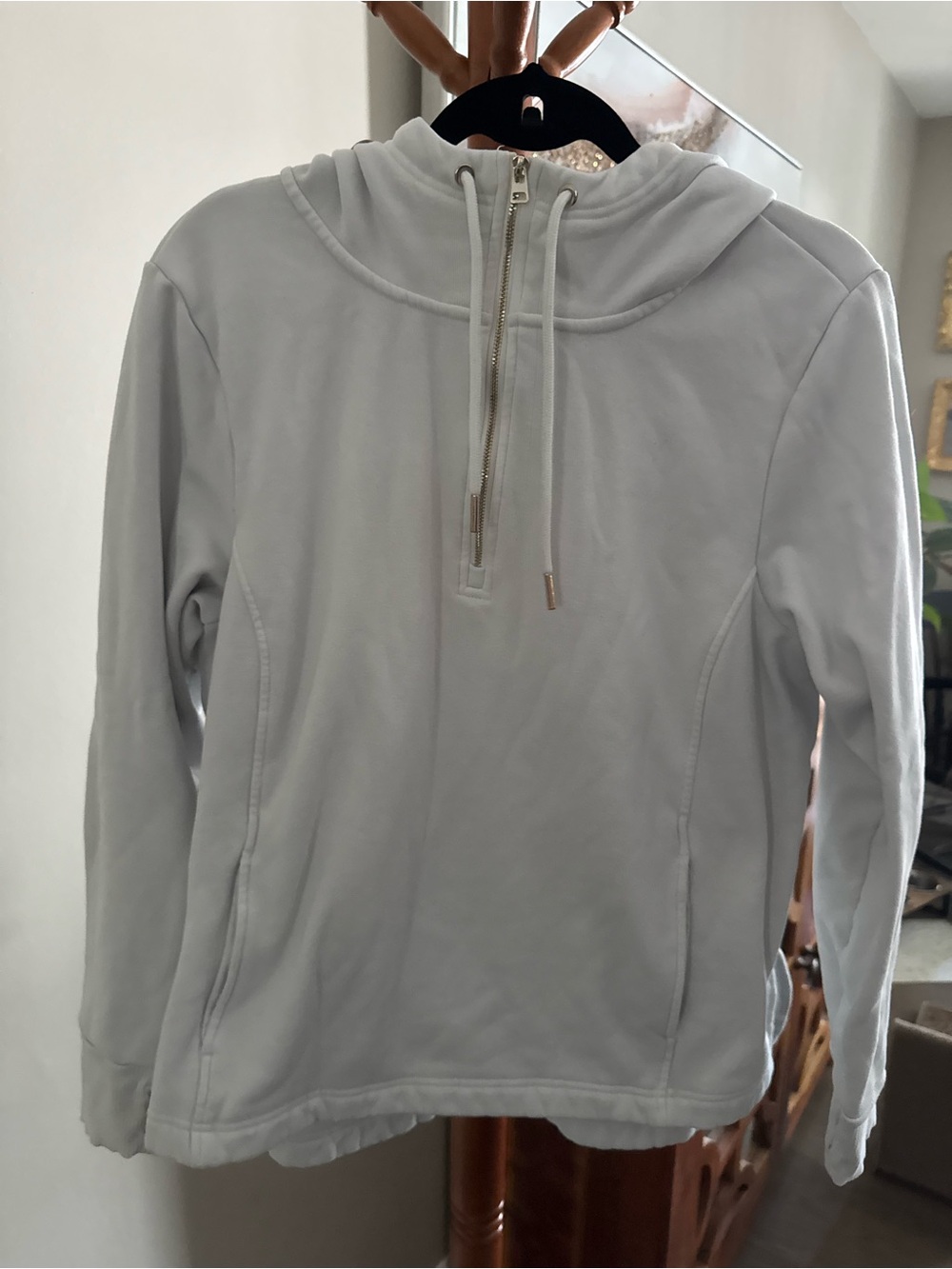 AVIA Baby Blue and Gold Sweatshirt Activewear Athleisure Hoodie Size XXL